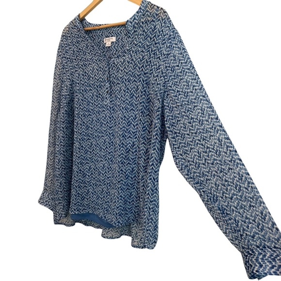 Liz Claiborne Women's 2X Work Casual Layered Chiffon Tank Soft Stretchy Blouse - Picture 3 of 4